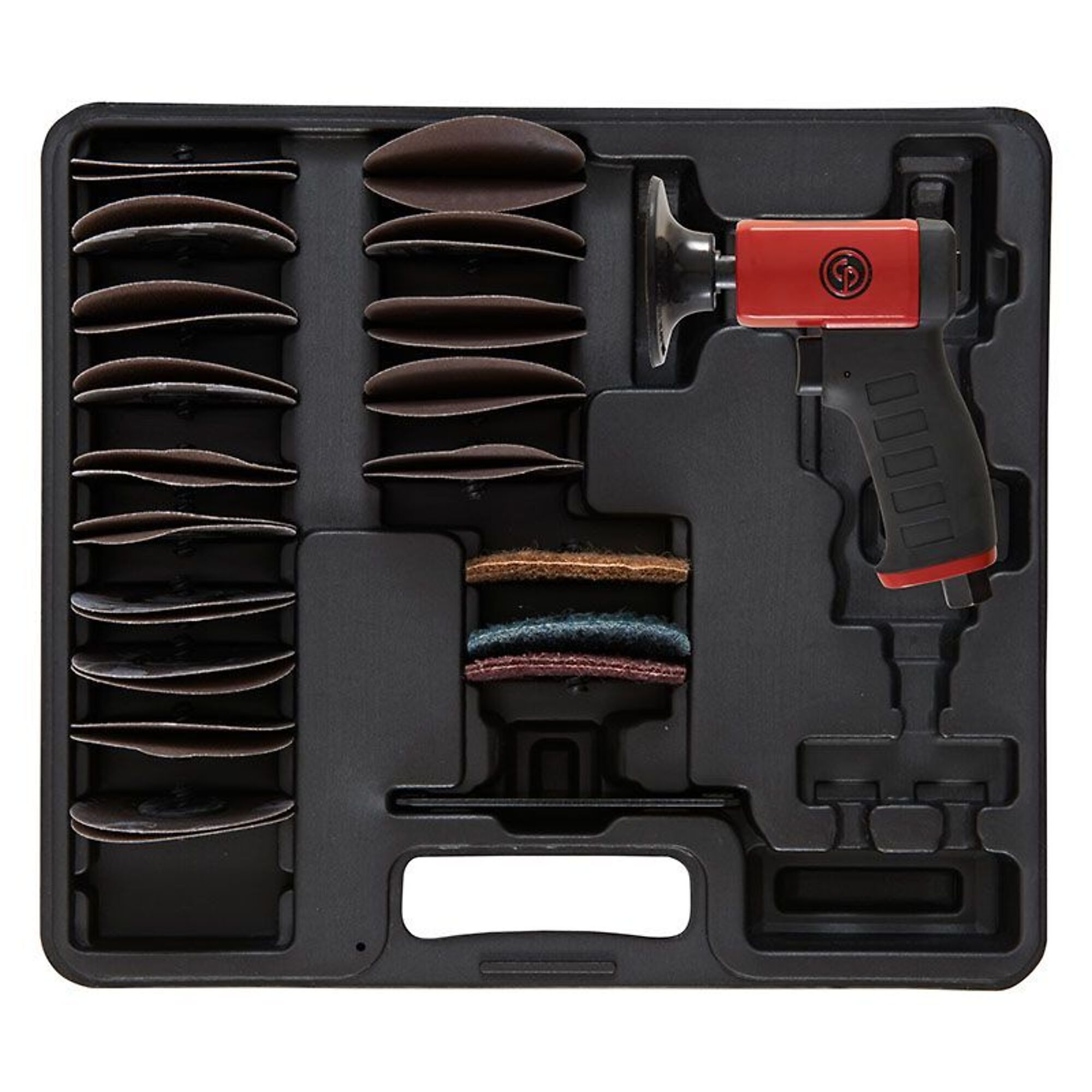 Chicago Pneumatic Air Rotary Sander Kit — 3in., 0.29 HP, Hook & Loop, 15000 RPM, Model# CP7202D